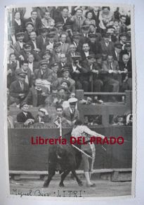 Tauromaquia: MIGUEL BÁEZ EL LITRI - FOTOGRAFÍA ORIGINAL AÑOS 40 VALENCIA FOTO FINEZAS - TOROS GANDÍA